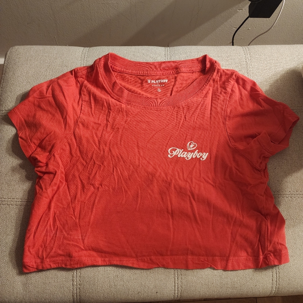 LIMITED EDITION Valentine's Playboy Crop Top T-Shirt Size S